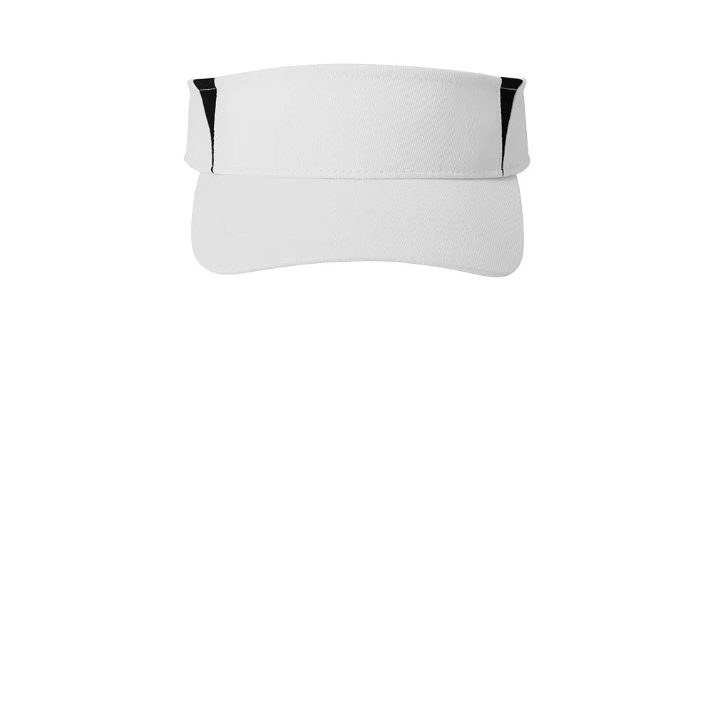 Sport-Tek® Dry Zone® Colorblock Visor - White / Black