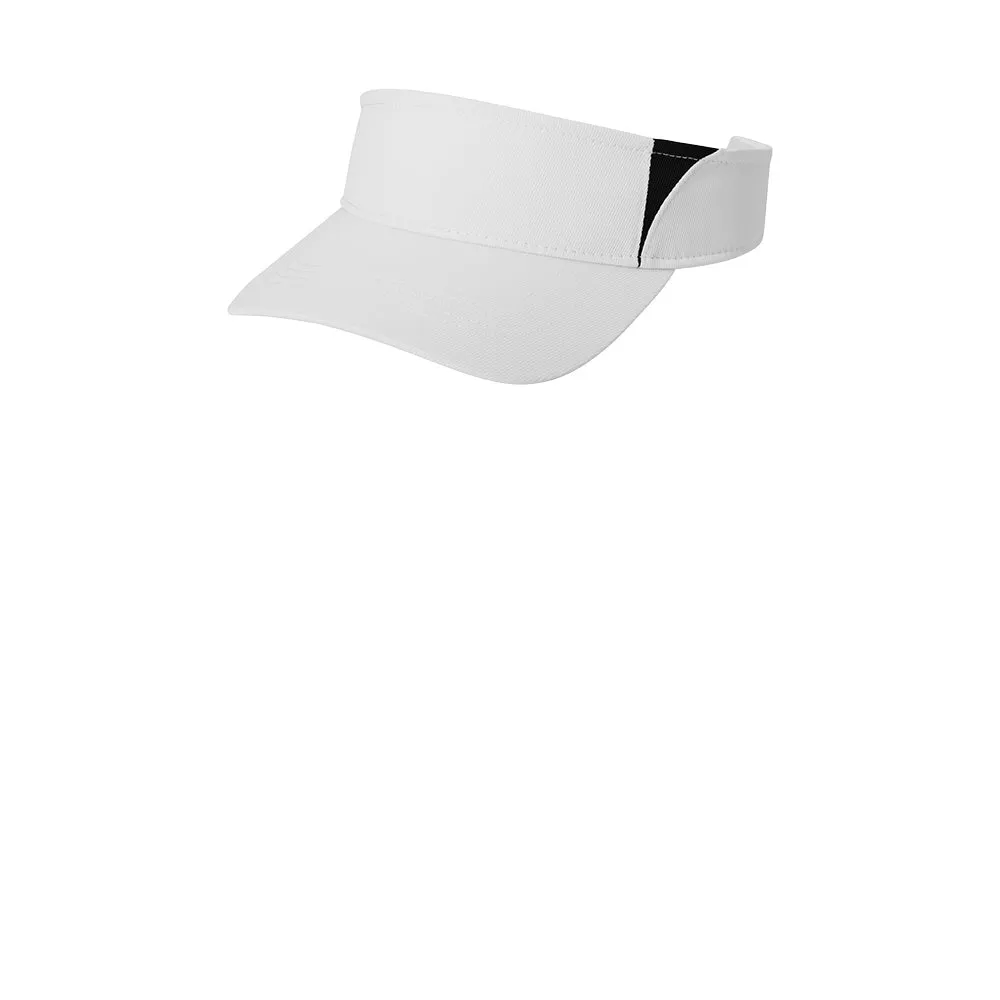 Sport-Tek® Dry Zone® Colorblock Visor - White / Black