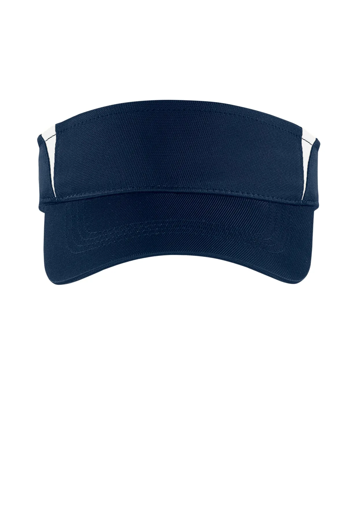 Sport-Tek Dry Zone Custom Colorblock Visors, True Navy/White