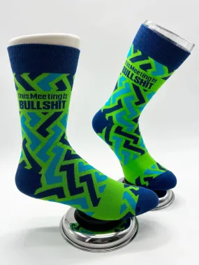 This Meeting's is BullShit  Men's Novelty Crew Socks