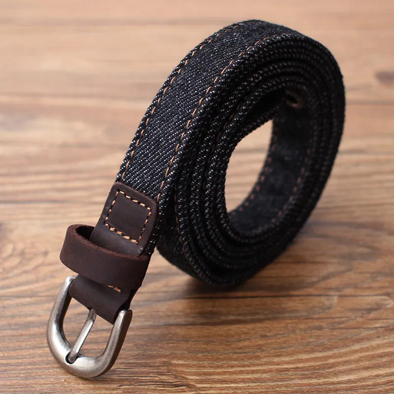 Vintage Women Denim Slim Belts Denim Blue Belts Vintage Belts For Women