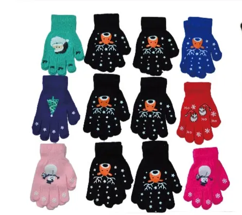 Wholesale Kids Boys Girls Christmas Grabber Knit Gloves G9113